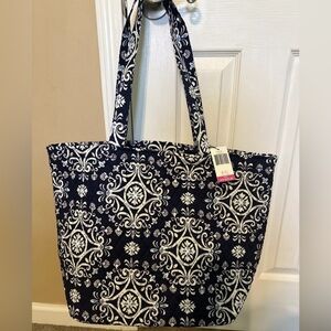 Vera Bradley Grand Tote Steel Blue Medallion